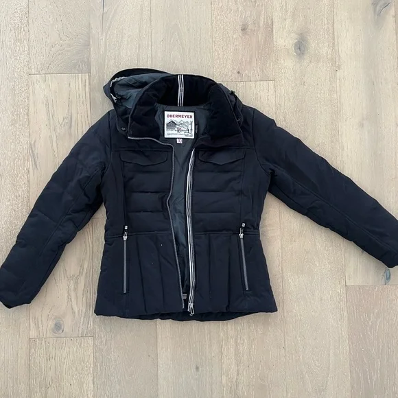 Obermeyer Women's Black Puffer Jacket- Y2K style - Picture 4 of 11